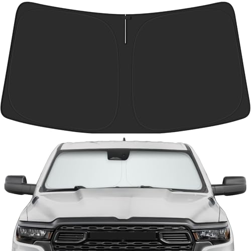 Car Windshield Sun Shade for Dodge 2010-2025 2026 RAM 2500 3500 Accessories (OEM Design) Reflective Foldable Heat Insulation Sunshade for Ultimate Protection - size: for 2010-2025 RAM 2500 3500