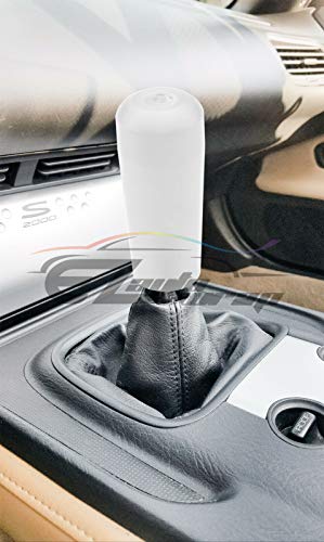 EZAUTO WRAP White Shift Knob Stick Frosted Matte Crystal Bubble Long Throw Gear Shifter 10cm - color: Matte White, size: 10cm