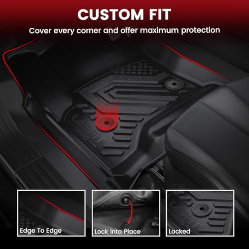 LASFIT Floor Mats & Cargo Liner 2015-2020 & Only 7/8 Seats (Not for 9 Seats) for Chevrolet Chevy Tahoe/GMC Yukon(Only Yukon, Not Fit Yukon XL), All Weather TPE Custom Fit Car Floor Liners - size: Floor Mats for Tahoe/Yukon/Escalade 2015-2020