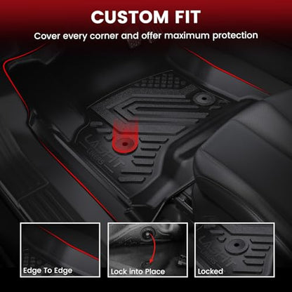 LASFIT Floor Mats & Cargo Liner 2015-2020 & Only 7/8 Seats (Not for 9 Seats) for Chevrolet Chevy Tahoe/GMC Yukon(Only Yukon, Not Fit Yukon XL), All Weather TPE Custom Fit Car Floor Liners - size: Floor Mats for Tahoe/Yukon/Escalade 2015-2020