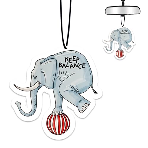 Elephant Air Freshener Hanging for Car Scented Ornaments Mirror Cute Car Fresheners Elephants Car Accessories Auto Interior Decor Scent Home Bathroom Closet Elephant Gifts for Women Men - color: Elephant