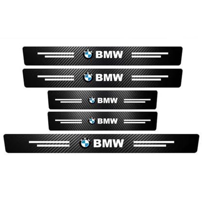 NUOMAN Car Door Entry Guard Carbon Fiber Stickers Compatible with BMW Series Interior Accessories,Car Door Sill & Car Trunk Sticker(5 Pack)