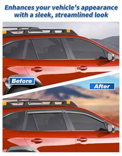 Extra-Thick Window Rain Guards Fit for 2020 2021 2022 2023 2024 2025 Subaru Outback Window Deflectors Window Vent Visors Shades - size: Fit for 2020-2025 Subaru Outback