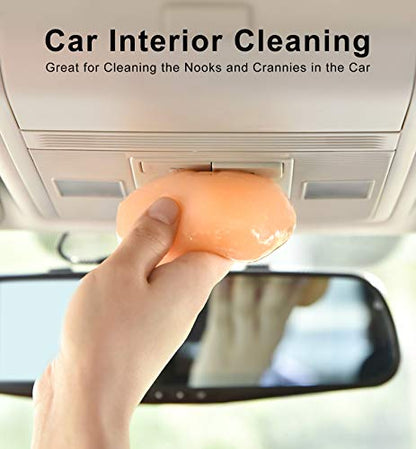 TICARVE Cleaning Gel for Car Detail Putty Car Vent Cleaner Putty Gel Detail Auto Tools Car Interior Cleaner Cleaning Mud for Car and Keyboard Cleaner Slime 2024 Upgrade - size: Orange 1Boxed