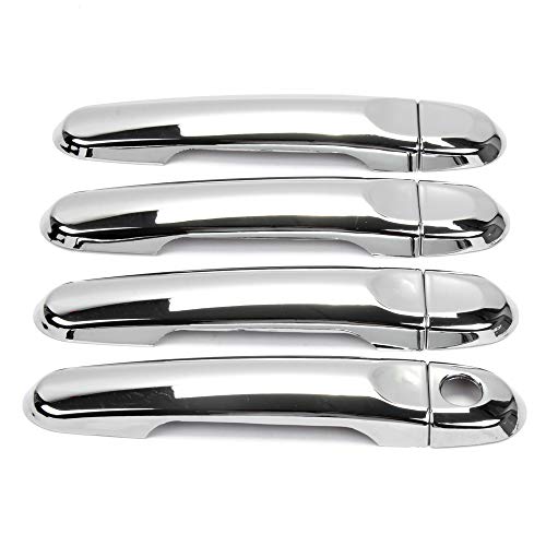 Dreamseek 8Pcs 4 Door Handle Cover Compatible with NlSSAN Versa 2012-2019, Juke 2011-2015, Cube 2009-2014 Exterior ABS Molding Protector Chrome Trim (w/o Smart Keyhole)