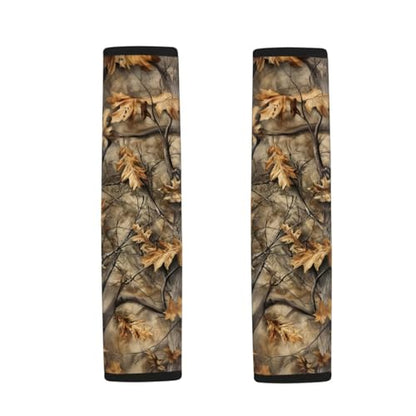 Camouflage Hunting Automotive Seat Belt Cover Thickened Seatbelt Shoulder Pad Cushions 2 PCS Anti-Slip Shoulder Strap Protect Universal Fit for Auto Truck Van SUV - color: Camouflage Hunting