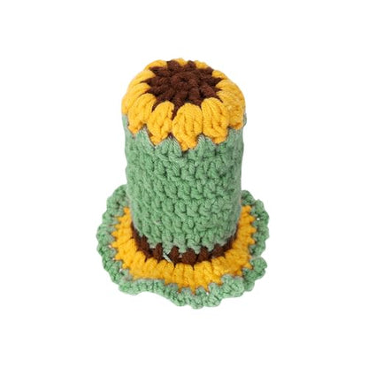 Crochet Shift Knob Cover, Universal Handcrafted Sunflower Boho Car Accessories for Women, Shift Boots Knobs Cover Automotive Interior Fits Car Truck SUV (05#SC) - color: 05#SC