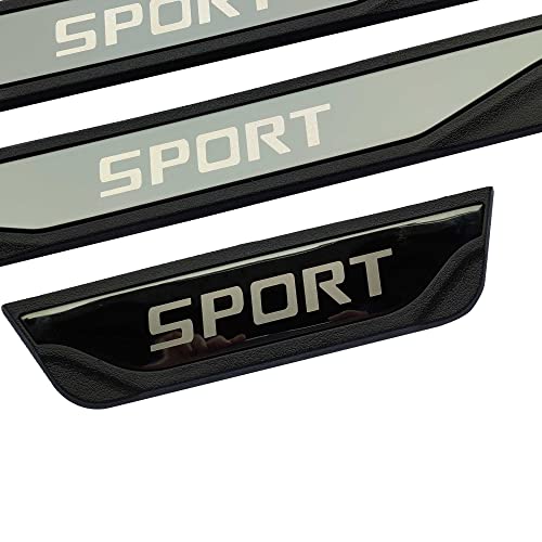Auto Door Sill Cover Interior Accessories, for Honda Civic 2022 Stainless Steel with Plastic Protector, Kick Panels Scuff Guard Plate