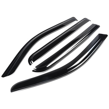 Auto Dynasty Rain Guards Tape-On Compatible with 2019-2024 Ram 1500 Crew Cab, Acrylic Window Visors Deflector - size: 19-24 Ram 1500 Crew Cab