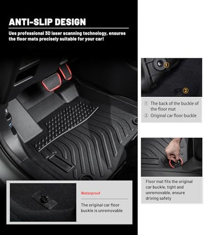 Car Floor Mats Replacement for Chevrolet Cruze 2016-2019 (Not Fit 2016 Cruze Limited) Heavy Duty TPE Liner Custom Fit All Weather Waterproof Protection Full Set Coverage Carpets Accessories - size: Floor Mats for Cruze 2016-2019