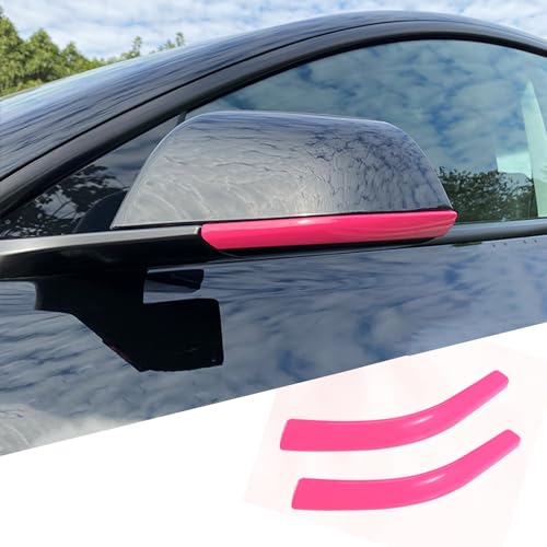 Side Mirror Trim Strip for Tesla Model 3, fit for Tesla 3 Exterior Accessories (Purplish Red, Model 3) - color: Purplish red, size: Model 3