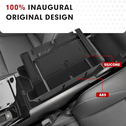Autorder Center Console Organizer for 2025-2026 Toyota Camry Accessories Armrest Storage Box Secondary Insert Tray with Anti-Slip Mat - size: 2025-2026 Camry