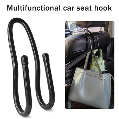 Adjustable Car Seat Headrest Hook 4 Pack Car Storage Organizer Headrest Hanger Holder Hooks for Bags Purses Jackets Sweaters Hats Umbrella, Seat Hooks for Vehicle