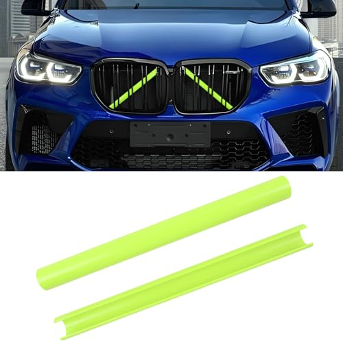 Compatible with BMW Grill Inserts Trims G01 G02 G05 G06 G07 F15 F16 F25 F26 E70 For X3 X4 X5 X6 X7 Series Compatible with BMW V Brace Wrap Covers Green Grill Stripes Wrap Accessories - color: Green, size: G01/G05