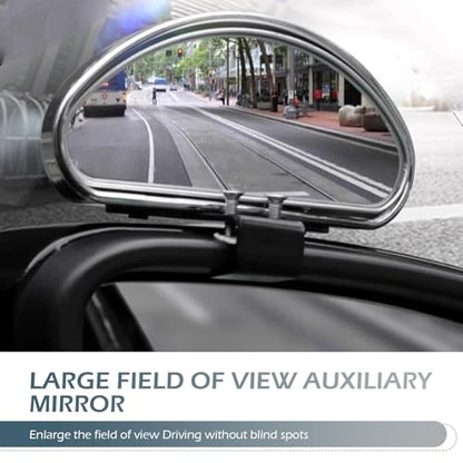 2 PCS Car Blind Spot Mirrors, High-definition Scratch-resistant Vehicle Reversing Aid, Adjustable Teaching Vehicle Wide-angle Rearview Mirror, for Most Cars, Trucks, SUVs (Black)