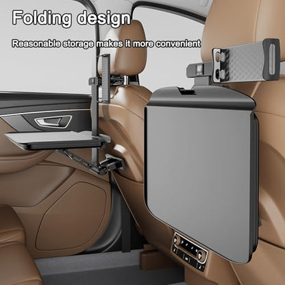 Car Seat Tray Table, Foldable Travel Tray for Rear Passenger Seat, Car Food Trays for Eating, Car Computer Desk, for Writing Laptop Dining Food Drink Work