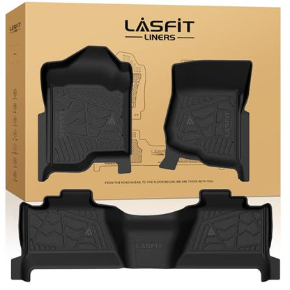 LASFIT Floor Mats 2007-2013 for Chevy Silverado/GMC Sierra 1500, 2007-2014 2500 HD 3500 HD, Gasoline only, Crew Cab, 1st Row Bucket Seat, All Weather TPE Custom Fit Car Floor Mats (2007 Only New Body) - size: Mats for 1500/2500HD/3500HD Crew Cab 2007-2013