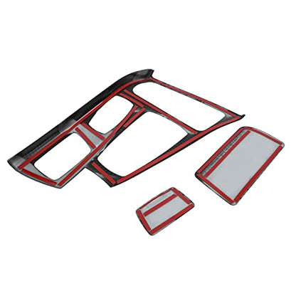 Carbon Pattern Gear Shift Panel Cover Trim, Car Interior Center Console Upgrade Compatible with 5 Series F10 2011-2016, Dashboard Accessory