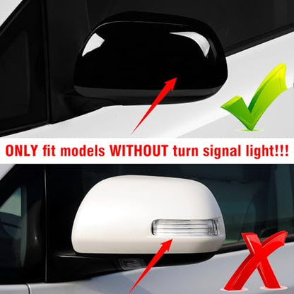 Moonlinks Compatible with 2012 2013 2014 2015 2016 2017 2018 2019 2020 Sienna Left Driver Side Mirror Cover Replacement, Glossy Black Left Side Clip-on Mirror Cap Replaces for 87945-08010 - color: Left Black
