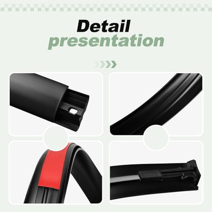 1 Pair Roof Drip Molding Trim Weatherstrip Left and Right Compatible with 2016-2023 Toyota Tacoma Double CAB Replace 75552-04080 75552-04081 75552-04082 75551-04080 75551-04081 75551-04082