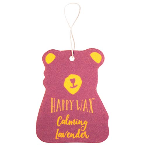 Happy Wax Relax and Refresh Mix Hanging Car Cub Air Fresheners Infused with Natural Essential Oils, 4 Ct. Variety Pack - Contains Calming Lavender, Fresh Cotton, Lemon, and Vanilla Sandalwood