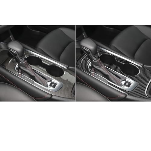 Black Carbon Fiber Compatible with Chevrolet/Chevy Malibu 2016 2017 2018 2019 2020 2021 2022 2023 2024 2025 Accessories Car Gear Frame Cover Gear Shift Box Cover Interior Trim Decal -A - color: Gear Shift Panel -a