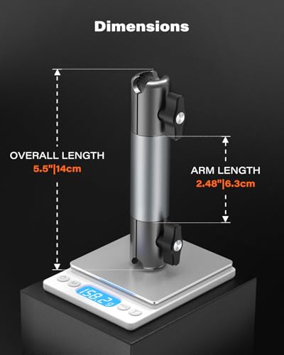 A2C Heavy-Duty iPad Holder for Car Cup Holder, 5.5" Stable & Adjustable Aluminum Alloy Arm, Tablet Mount for Car Truck Road Trip Essentials Compatible with 4.7"-13" Cell Phones & Tablets