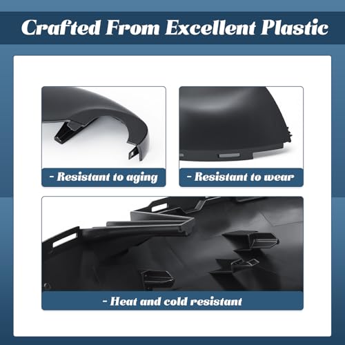 76205-T20-A01 Lower Rearview Mirror Cover Compatible with Honda Civic 11th 2022 2023 2024 2025 without Turn Signal Models Right Passenger Side Mirror Bottom Cover Cap Black Replacement Part