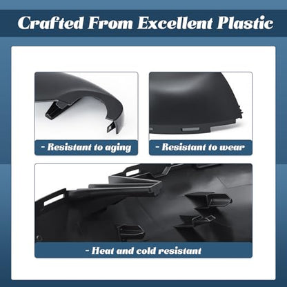 76205-T20-A01 Lower Rearview Mirror Cover Compatible with Honda Civic 11th 2022 2023 2024 2025 without Turn Signal Models Right Passenger Side Mirror Bottom Cover Cap Black Replacement Part