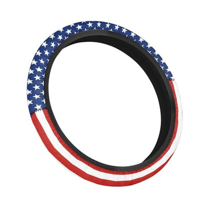 America Flag Star Stripe Golf Cart Steering Wheel Covers Sun Shade Cover Block UV Rays Cool Sun Heat Shield UV Rays Protector Vehicle Accessories - color: America Flag Star Stripe