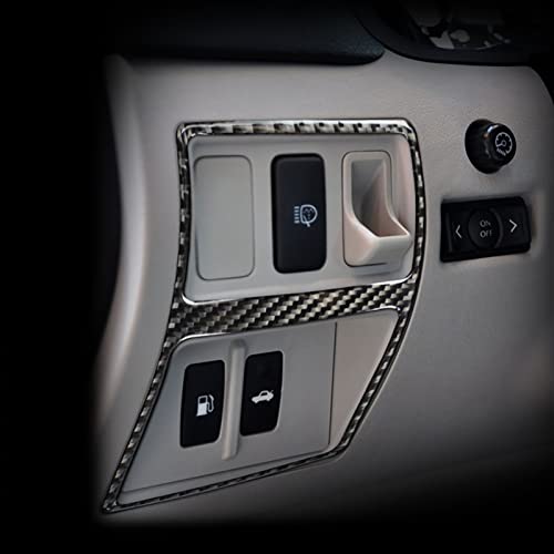 NVCNX Real Premium Carbon Fiber for Lexus IS250 is 250 IS350 2006-2013 2007 2008 2009 2010 2011 2012 / IS250C IS350C 2010-2015 Accessories Car Rear Trunk Switch Frame Cover Interior Trim Sticker 1PC - color: Rear Trunk Switch
