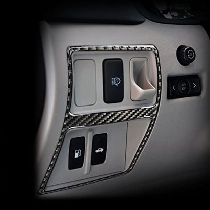 NVCNX Real Premium Carbon Fiber for Lexus IS250 is 250 IS350 2006-2013 2007 2008 2009 2010 2011 2012 / IS250C IS350C 2010-2015 Accessories Car Rear Trunk Switch Frame Cover Interior Trim Sticker 1PC - color: Rear Trunk Switch