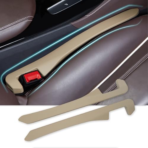 Car Seat Gap Filler Set of 2, Car Accessories Interior Organizer, Seat Gap Plug Fit Sedan SUV Truck, Beige - color: Beige, size: 1.35 Inch Car Seat Gap Filler