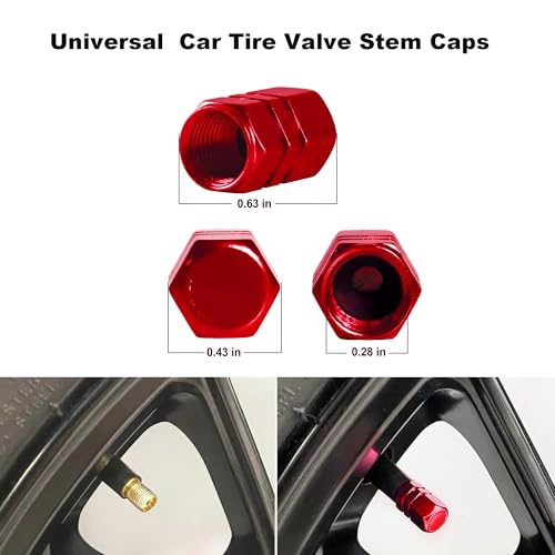 2 Packs License Plate Frame Aluminum Metal Licence Plate Holder for Car Universal Fit for Men Women (Red) - color: Red