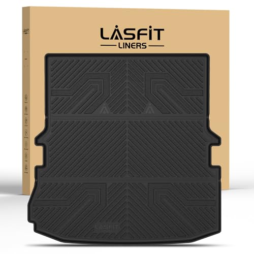LASFIT Trunk & Backrest Mat for Ford Explorer 2011-2019, Custom Fit All Weather Protector TPE One-Piece Design Easy Installation Trunk with Seatback Mat, 1pc Black - style: 3) Explorer 6&7 Seats| 11-19 | Cargo&Seatback