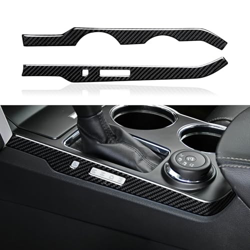 Car Central Gear Shift Side Decoration Sticker Carbon Fiber Decal Interior Trim Cover for Ford Explorer Sport 2010-2019 Accessories - color: Central Gear Shift Side Decoration