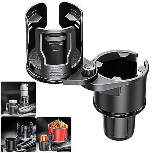 Cup Holder Expander for car 2 in 1 Multifunctional Car Cup Holder Extender Adapter with Adjustable Base Compatible with Hydro Flask,Yeti, Nalgene,32/40 oz Large Bottles Drinks Mugs,Bigcup-Small - size: Small