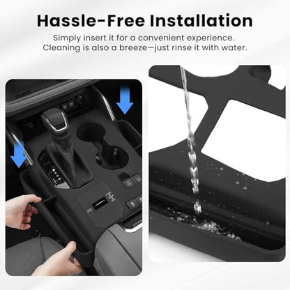 Autorder Silicone Center Console Organizer for 2020-2022 Toyota Highlander Accessories Seat Gap Storage Box Soft Gear Shift Panel Trim Cover - size: 2020-2022 Toyota Highlander