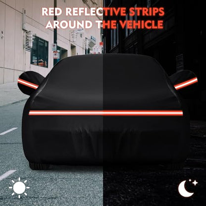 QUNSUNUS Car Cover for BMW M4/ 4 Series 420i 428i 430i 435i 440i /4 Coupe 2014-2026, Waterproof M4 Car Covers with Cotton Lining, All Weather Cover with Straps and Zipper - color: for BMW M4/4 Series Car Cover