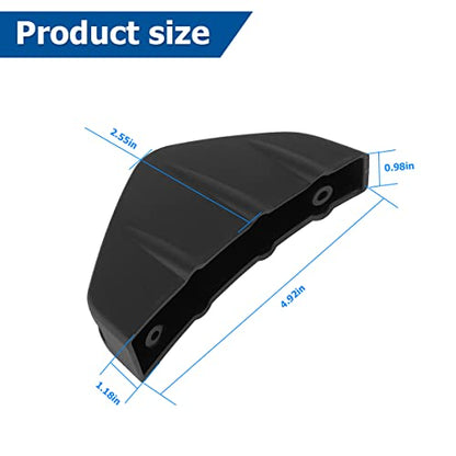 4pcs Car Rear Lower Bumper Wing Lip Diffuser, Anti-Crash Accessories Spoiler Shark Fin Protector, Rear Bumper Splitter Lip Wing with Screw, Universal Auto Decoration for Car SUV Truck - style: Black