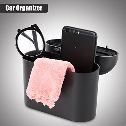 2 Packs Mini Car Trash Can Bin with Lid and 150pcs Trash Bags,Car Trash Can Bin,Car Garbage Trash Can Storage for Front Back Seat Accessories (2)…