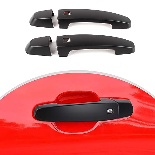 CheroCar Compatible with Camaro Exterior Door Handle Cover Handle Trim Decor Exterior Accessories Compatible with2016-2023 Chevrolet Camaro, Matte Black - color: Matte Black