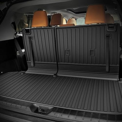 AOMSAZTO Floor Mats and Cargo Mat Compatible with 2024-2025 Toyota Grand Highlander (7 Seats Only): All Weather TPE Protection Full Set Grand Highlander Floor Liners (Not Fit Highlander) - style: 2024+ toyota grand highlander floor mats and cargo mat