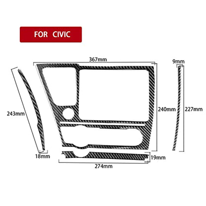 Auto Center Console Multimedia Navigation Display Screen AC Control Panel Sticker Real Carbon Fiber Interior Trim Compatible with Honda Civic 9 Coupe/Sedan 2013 2014 2015 Accessories Black - color: Center Console Multimedia Navigation Display Screen Ac Co