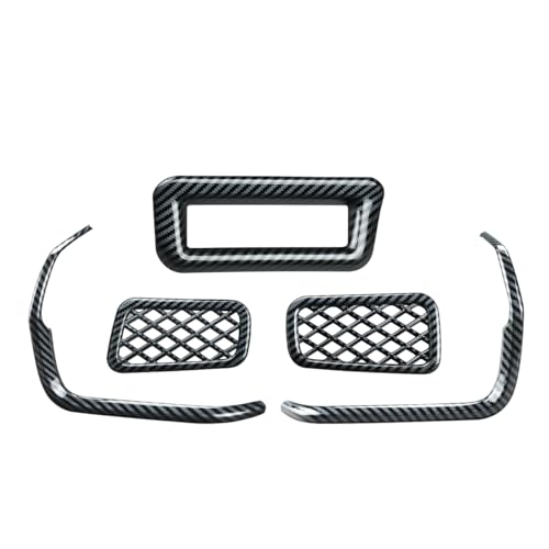 INTGET Center Console Dashboard Side Air Vent Outlet Cover for 2026 Toyota Grand Highlander Accessories 2024 2025 Interior Trim Kits with Headlight Control Switch Cover (ABS Carbon Fiber, 5PCS) - color: 5 PCS Air Vent Outlet Cover Kits