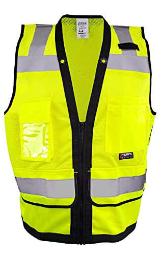 SU300G Surveyors Class 2 Green Reflective Vest with Tablet Pockets | Meets ANSI/ISEA Standards - color: Green, size: 5X-Large
