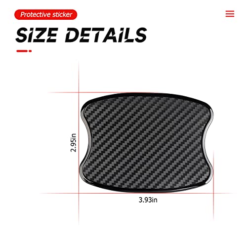 4Pcs Car Door Handle Stickers, 3D Carbon Fiber Texture Auto Door Cup Protective Film, TPU Scratch Protector Cover Guard Pad, Universal for Most Models (2.95''3.93'') - size: 2.95''×3.93''
