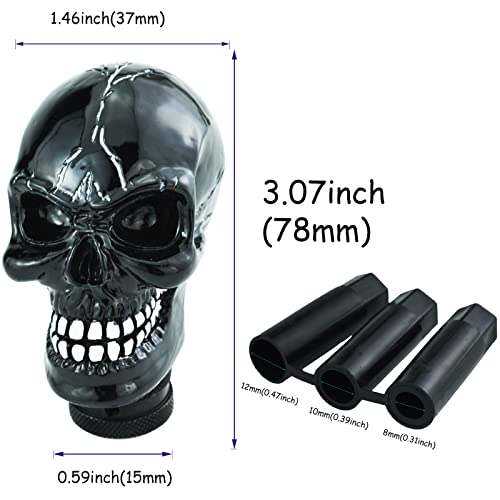 Skull Gear Speed Shift Stick Head Fit Most Cars - color: Black