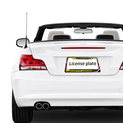 Cyber Racing License Plate Frame Gaming Tech Futuristic HUD Personalise Stainless Steel Funny Design Compatible with Standard License Plate Holder for USA and Canada 6.3 x 12.2 in - color: Cyber Racing, size: 6.3 X 12.2 In-1PC