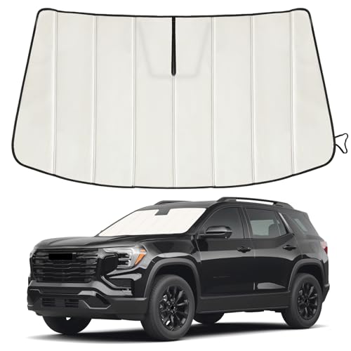 Windshield Sun Shade for GMC Terrain 2018-2025, Front Window Visor Accessories, Accordion Folding Design Blocks Heat & UV Rays Maintain Cool Interior and Save Space - size: GMC Terrain 2018-2025